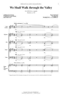 We Shall Walk Through the Valley - Garrett - SATB