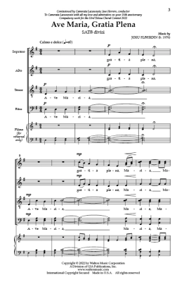 Ave Maria, Gratia Plena - Elberdin - SATB divisi