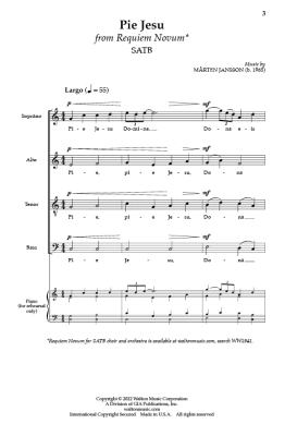 Pie Jesu - Jansson - SATB