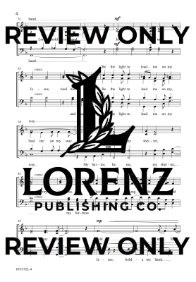 Jesus, Hold My Hand - Sharpe - SATB