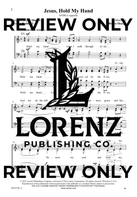 Jesus, Hold My Hand - Sharpe - SATB