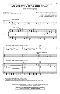 An African Worship Song - Martin/Paradowski - SATB