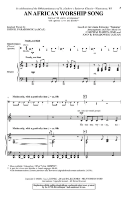 An African Worship Song - Martin/Paradowski - SATB