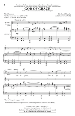God of Grace - Raney - SATB