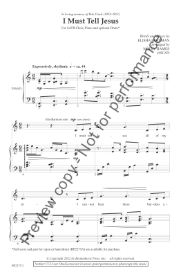 I Must Tell Jesus - Hoffman/Ijames - SATB