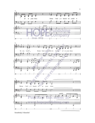Somebody\'s Knockin\' - Traditional Spiritual/Martin - SATB