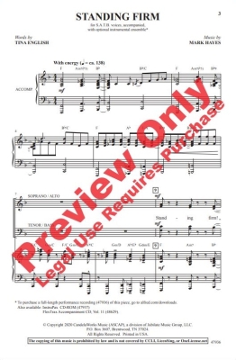 Standing Firm - English/Hayes - SATB
