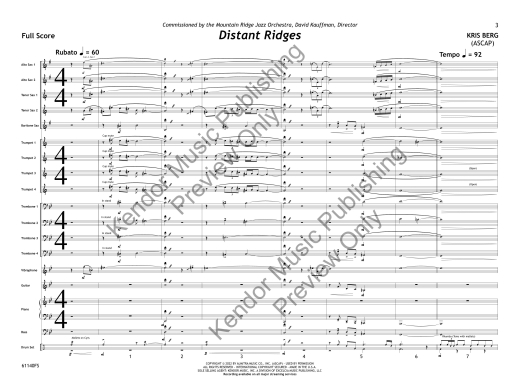 Distant Ridges - Berg - Jazz Ensemble - Gr. 3