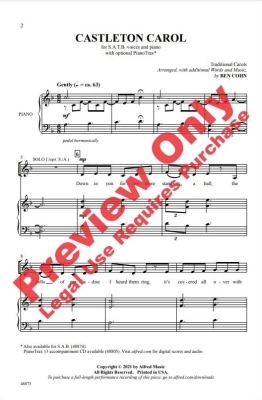 Castleton Carol - Traditional/Cohn - SATB