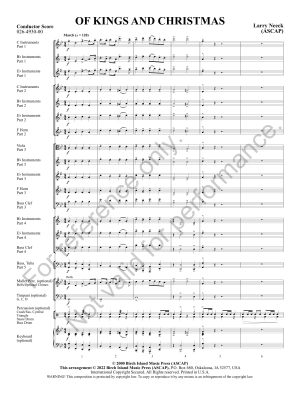 Of Kings And Christmas - Neeck - Concert Band (Flex) - Gr. 3