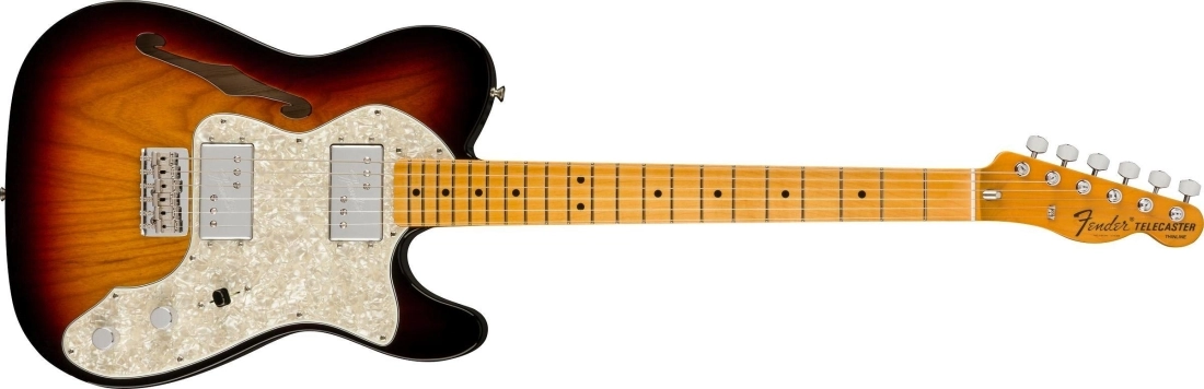 American Vintage II 1972 Telecaster Thinline, Maple Fingerboard - 3-Colour Sunburst