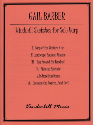 Vanderbilt Music - Windmill Sketches for Solo Harp - Barber - Book