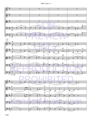 Ode To Joy (Symphony No. 9, Mvt. 4) - Beethoven/Hopkins - String Orchestra - Gr. 3