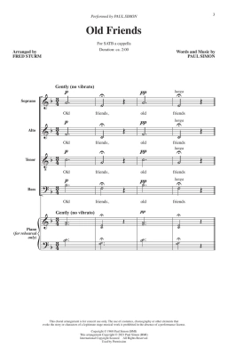 Old Friends - Simon/Sturm - SATB