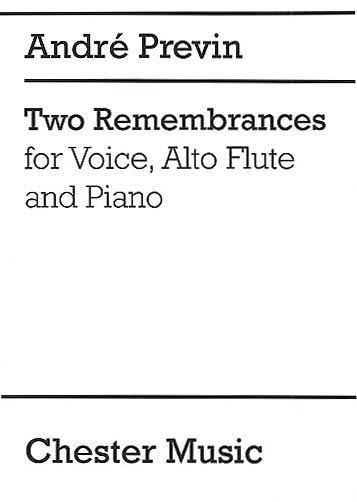Two Remembrances - Previn - Voice/Alto Flute/Piano - Parts