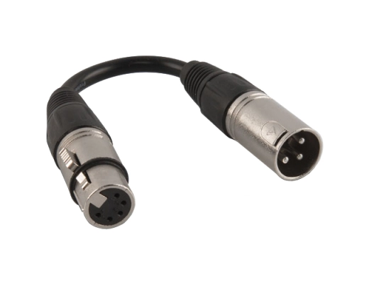Chauvet DJ - DMX Adapter Cable, 5-Pin Female to 3-Pin Male - 6 Inch