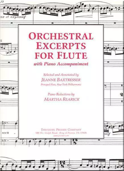 Orchestral Excerpts for Flute - Baxtresser - Flute/Piano - Book