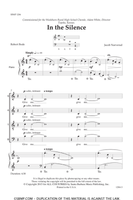 In the Silence - Bode/Narverud - SATB