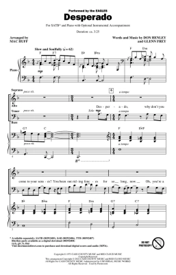 Desperado - The Eagles/Huff - SATB