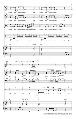 Merry Christmas, Happy Holidays - Pentatonix/Emerson - SAB