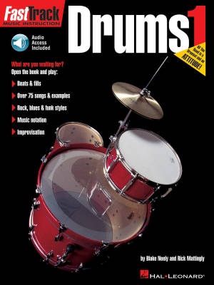 FastTrack Drums Method Book 1 - Mattingly/Neely - Drum Set - Book/Audio Online