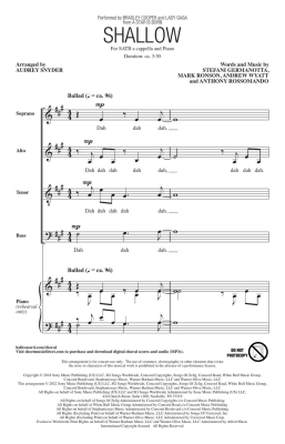 Shallow (from A Star Is Born) - Snyder - SATB