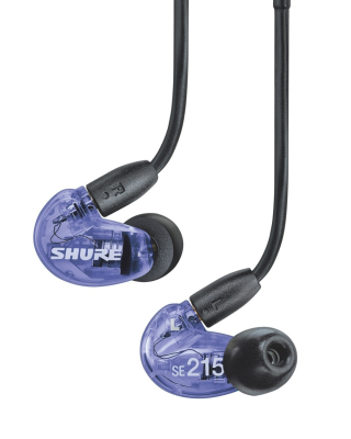 Shure - SE215 - Professional Sound Isolating Earphones - Purple