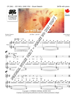 Joy Will Lead You - Beatch - SATB