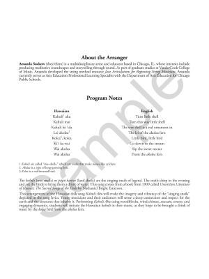 Kahuli Aku - Traditional Hawaiian Folk Song/Suckow - String Orchestra - Gr. 1