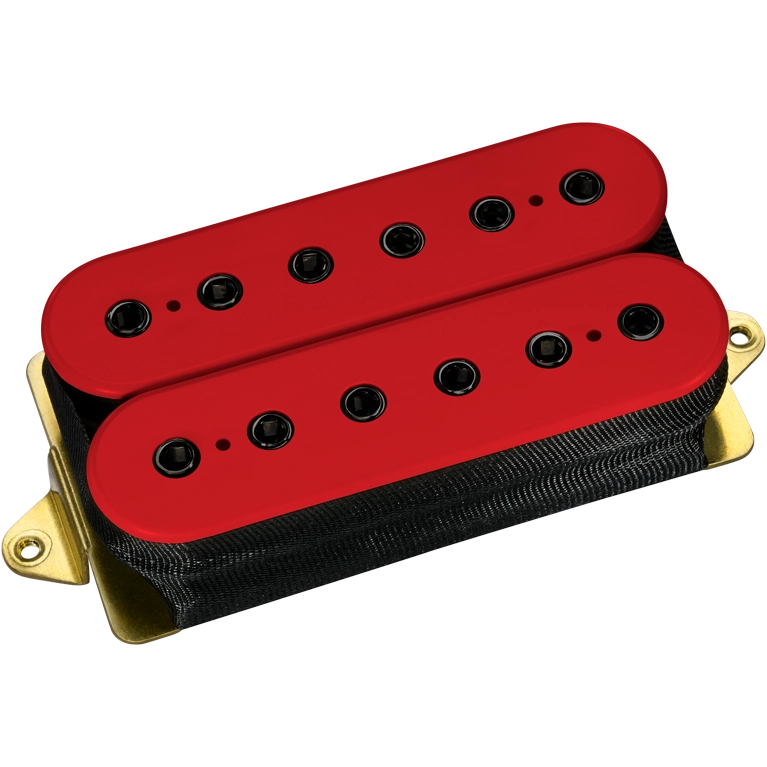 PAF Joe Humbucker Pickup, F-spaced - Red with Black Poles