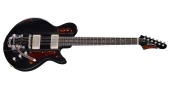 Eastman Guitars - Juliet Solid Body Electric Guitar with Bigsby and Gig Bag - Antique Black Varnish