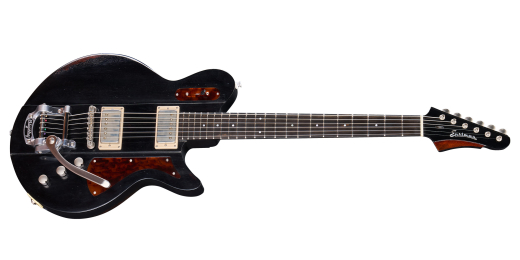 Eastman Guitars - Juliet Solid Body Electric Guitar with Bigsby and Gig Bag - Antique Black Varnish
