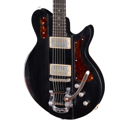 Juliet Solid Body Electric Guitar with Bigsby and Gig Bag - Antique Black Varnish