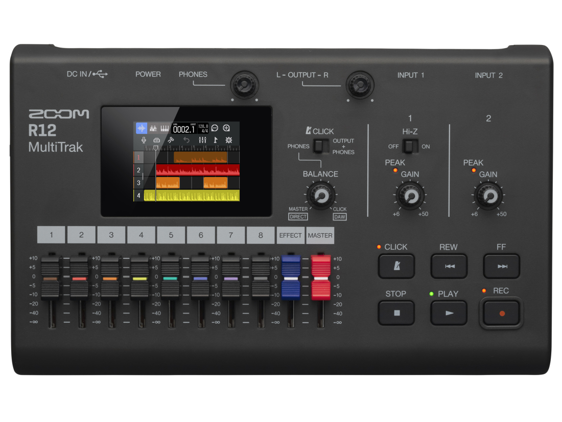 R12 MultiTrak 8-Track Recorder/Interface with Touchscreen