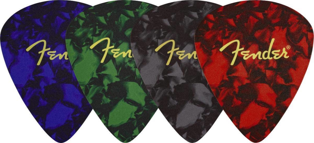 Fender Pick Shape Logo Coasters, 4-Pack, Multi-Colour