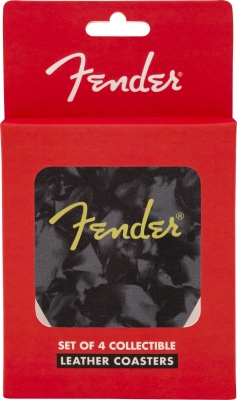 Fender Pick Shape Logo Coasters, 4-Pack, Multi-Colour