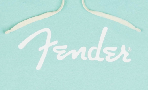 Fender Spaghetti Logo Hoodie, Daphne Blue - L