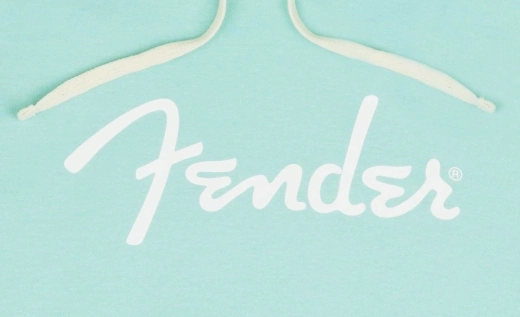 Fender Spaghetti Logo Hoodie, Daphne Blue - L