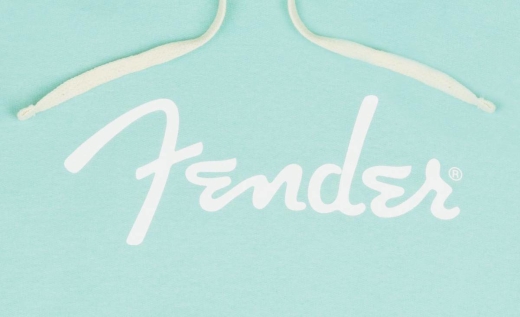 Fender Spaghetti Logo Hoodie, Daphne Blue - M