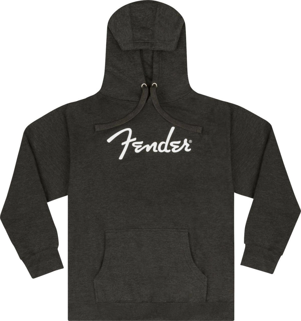 Fender Spaghetti Logo Hoodie, Gray Heather - M