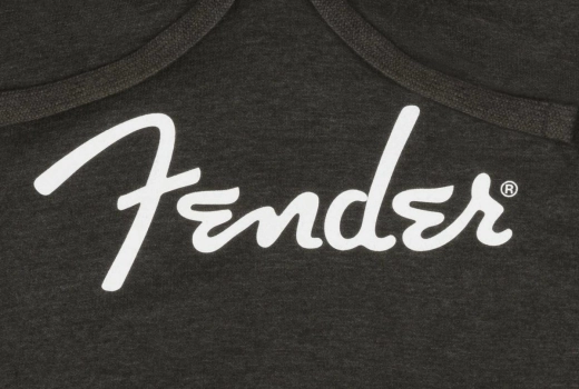 Fender Spaghetti Logo Hoodie, Gray Heather - M