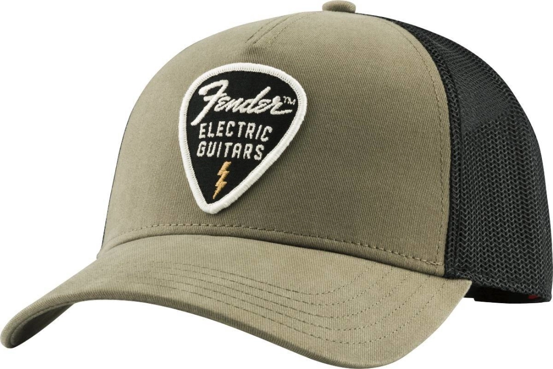 Fender Snap Back Pick Patch Hat - Olive