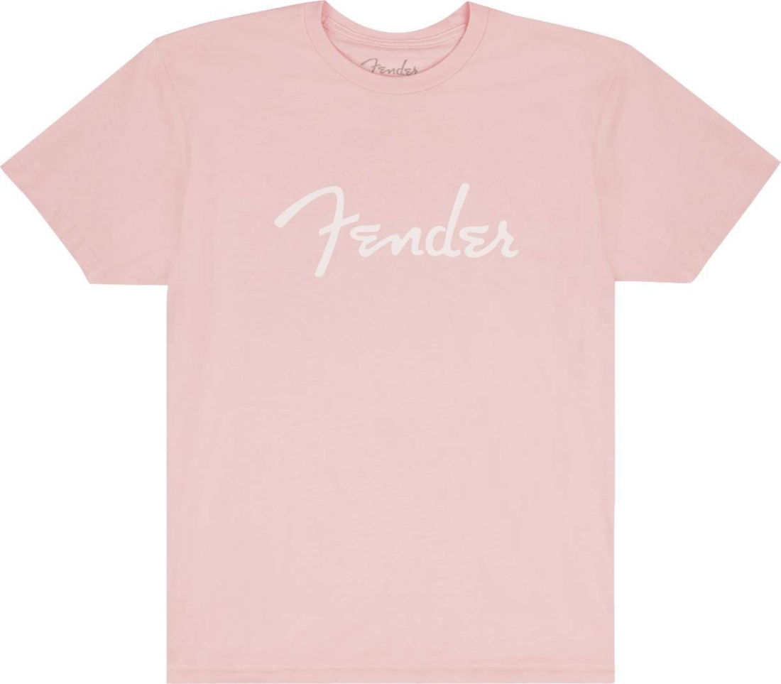 Fender Spaghetti Logo T-Shirt, Shell Pink - L