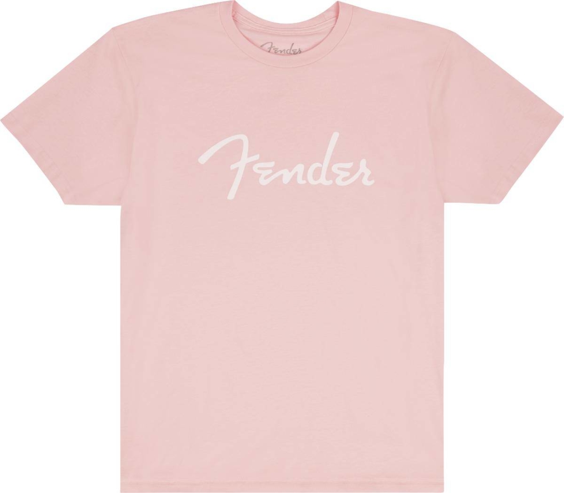 Fender Spaghetti Logo T-Shirt, Shell Pink - S