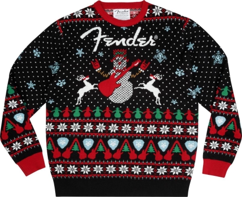 Ugly Christmas Sweater, Black - M