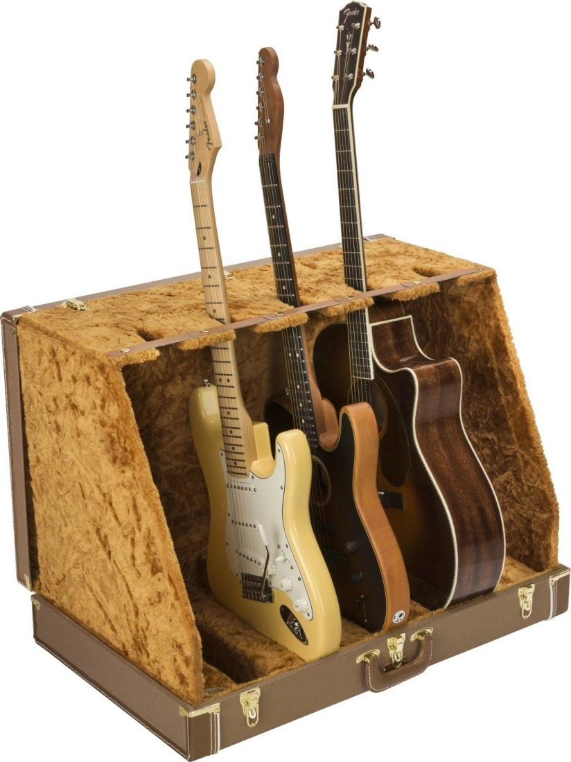 Classic Series Case Stand - 5 Guitar, Brown