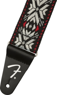 2\'\' Pasadena Woven Strap - Red Snowflake