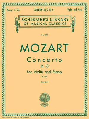 G. Schirmer Inc. - Concerto No. 3 in G, K.216 - Mozart/Franko - Violin - Book