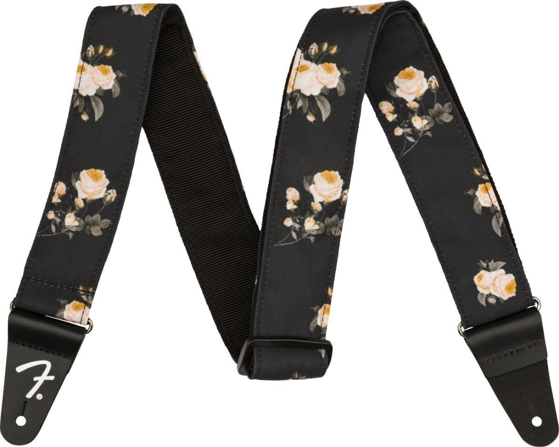 2\'\' Floral Strap - Black