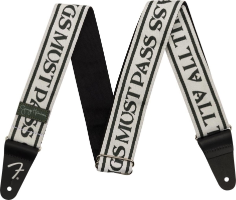 Fender - 2 George Harrison All Things Must Pass Logo Strap - White/Black